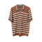 Textured short sleeve polo shirt